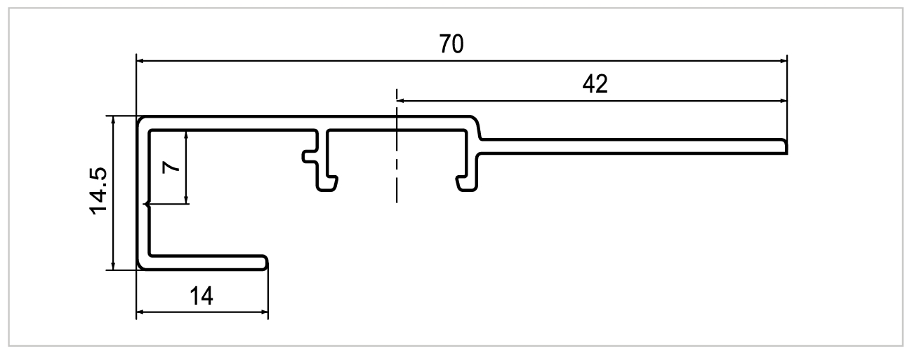 Профиль на вертикальный импост АЛЮСТАРТ (P6020), длина 5.8 м, алюминий, неокрашенный. Рис. 2 Профиль на вертикальный импост АЛЮСТАРТ (P6020), длина 5.8 м, алюминий, неокрашенный. Рис. 2