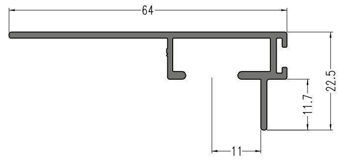 Профиль облицовочный, длина 6 м, алюминий, неокрашенный. Рис. 1