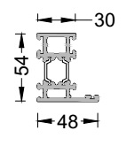 Профиль оконной рамы ALUMARK 48/30 мм 6м Неокрашенный. Рис. 1 Профиль оконной рамы ALUMARK 48/30 мм 6м Неокрашенный. Рис. 1