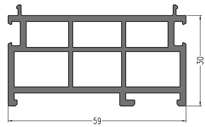 Профиль подставочный АЛЮСТАРТ для профиля-порога, пластик, черный. Рис. 1