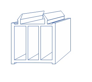 Профиль подставочный, совместим с профилем KBE 58 (343), усиленный, 6.5м. Рис. 1