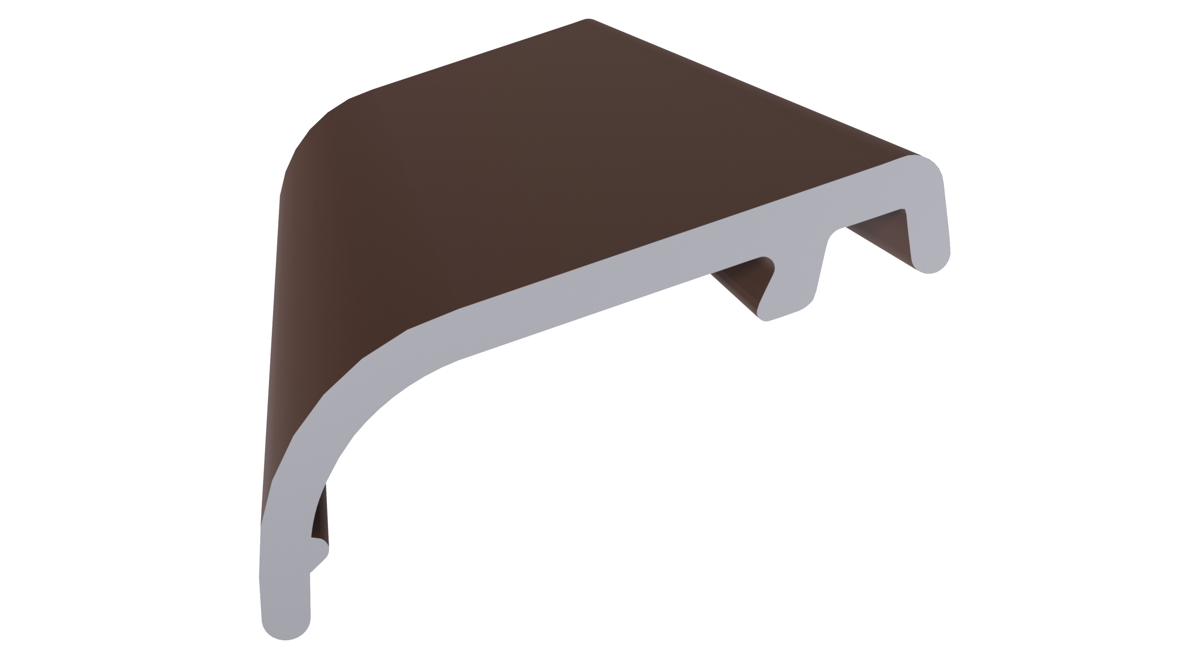 Профиль покрытия створок АЛЮСТАРТ, алюминий, коричневый. Рис. 1