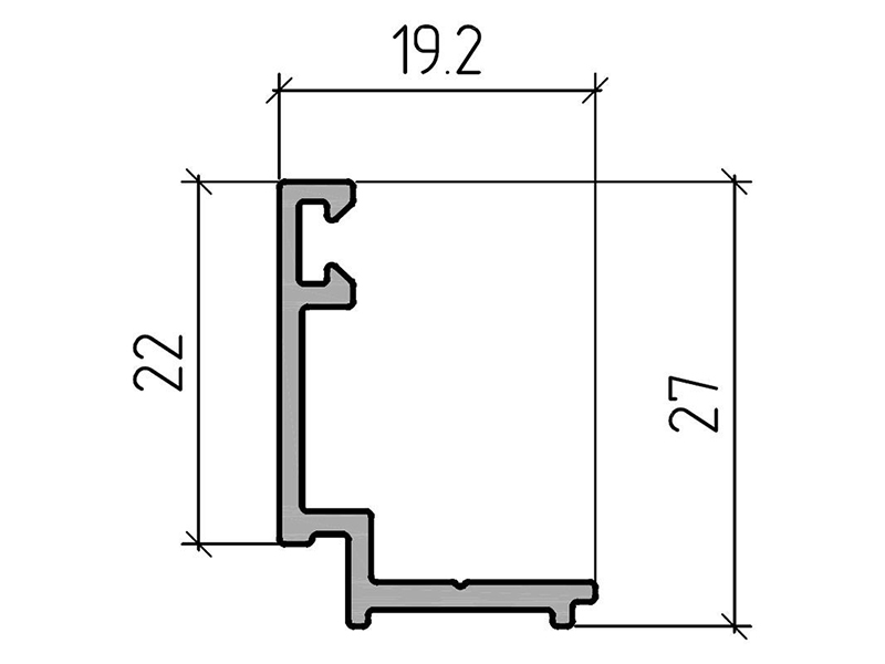 Профиль полки (6,5м), RAL9016. Рис. 1
