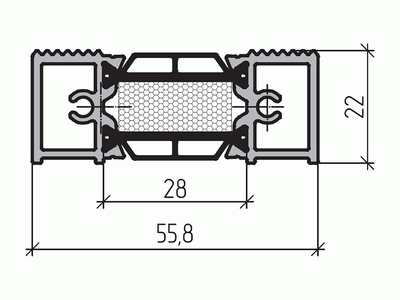 Профиль порога 22мм., 6,5м., неокрас. Рис. 1 Профиль порога 22мм., 6,5м., неокрас. Рис. 1