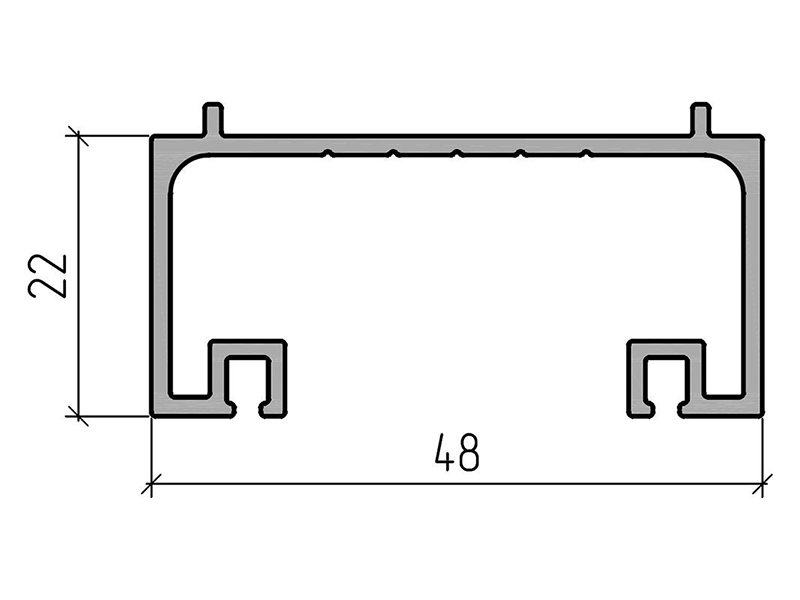 Профиль примыкания двери 22мм (6,5м), RAL9016. Рис. 1 Профиль примыкания двери 22мм (6,5м), RAL9016. Рис. 1