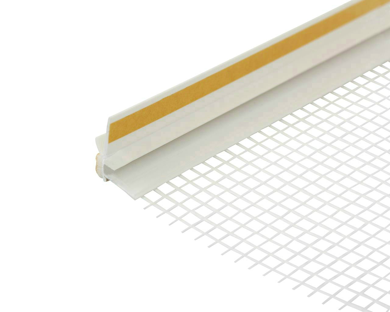 Профиль примыкающий оконный ПВХ с сеткой 6 мм белый 2,4 м. Рис. 1