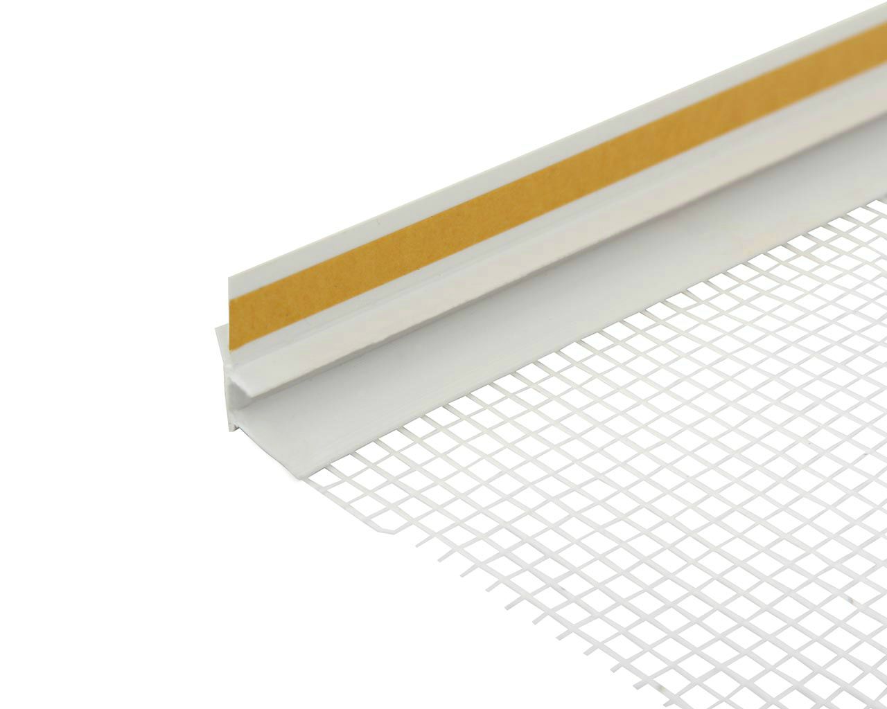 Профиль примыкающий оконный ПВХ с сеткой 9 мм белый 2,4 м. Рис. 2