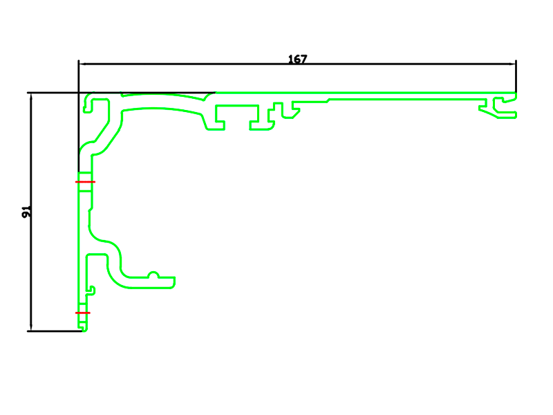 Профиль привода 4150 мм неокрашенный, 25505002120. Рис. 2