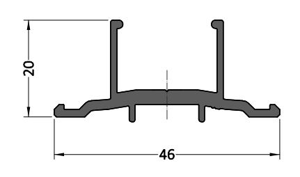 Профиль прижимной, алюминий, неокрашенный