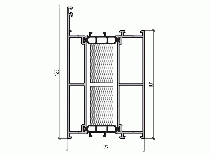 Профиль рамы 123мм (6,5м), RAL9016. Рис. 1