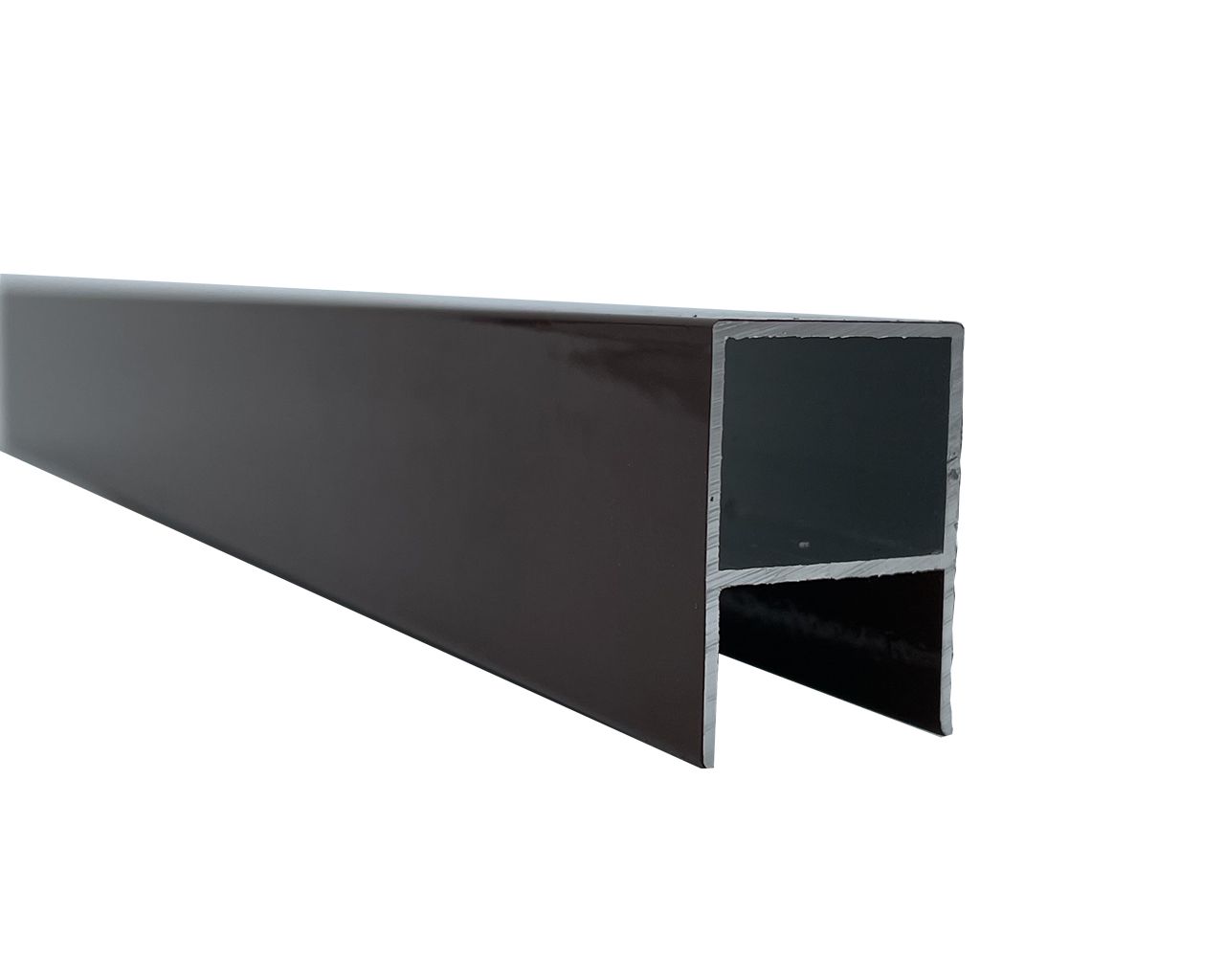 Профиль рамы алюминиевый узкой серии 18мм, коричневый RAL8017, 6м. Рис. 1