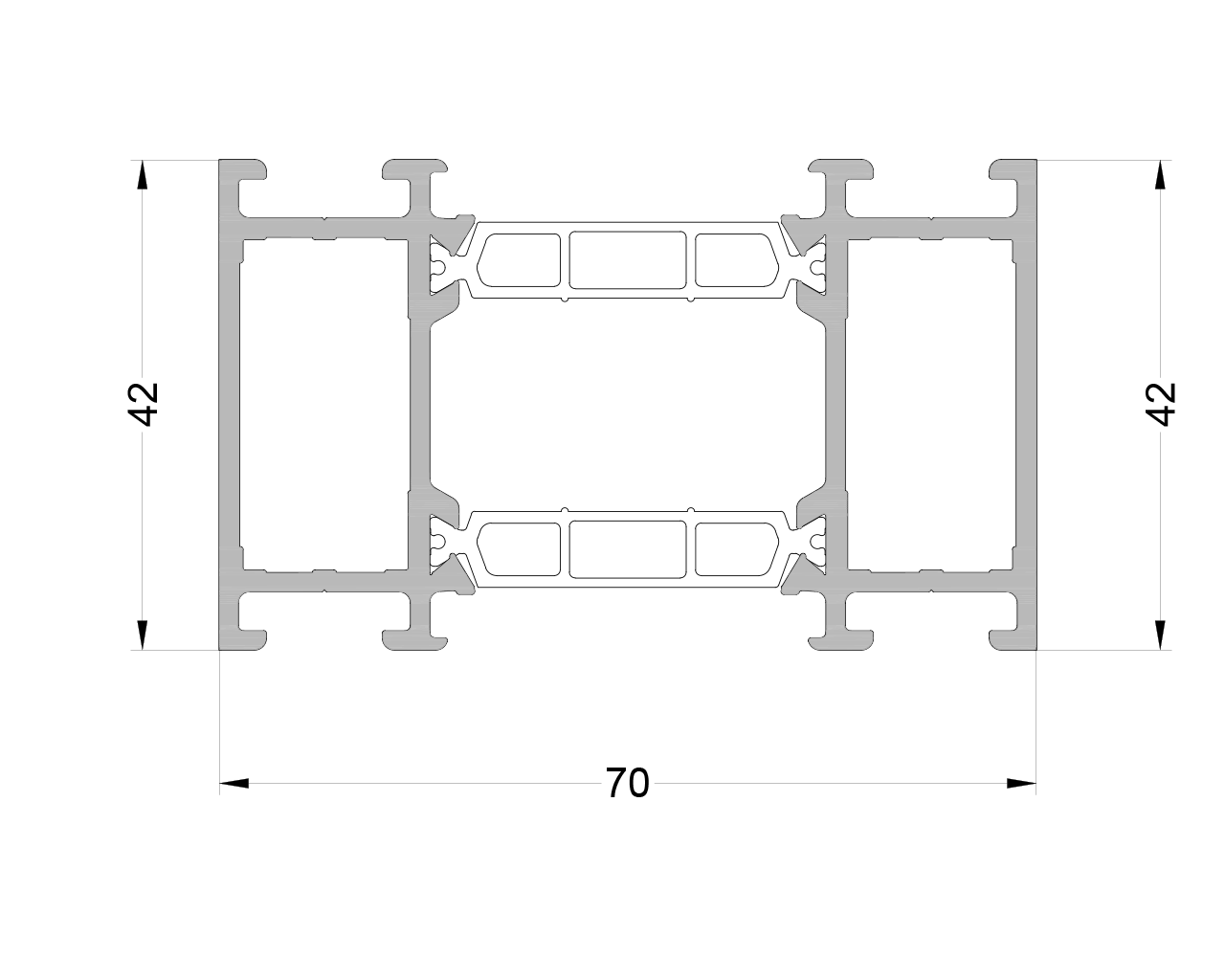 Профиль рамы доборный ALUMARK 42/42 мм 6м Неокрашенный. Рис. 1 Профиль рамы доборный ALUMARK 42/42 мм 6м Неокрашенный. Рис. 1