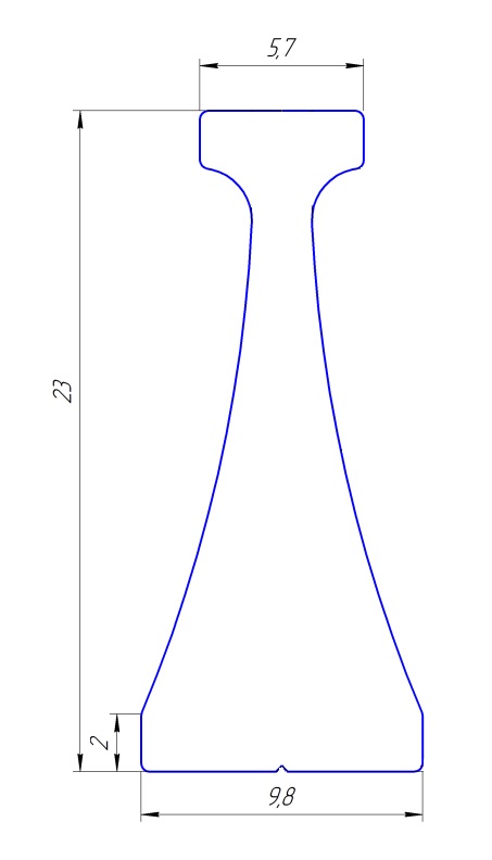 Профиль ручка для фасадов, серия FORT, L=3000 мм, алюминий, бронза.. Рис. 2