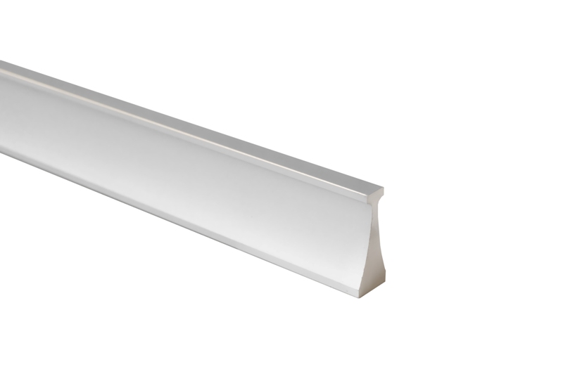 Профиль ручка для фасадов, серия FORT, L=3000 мм, алюминий, серебро.