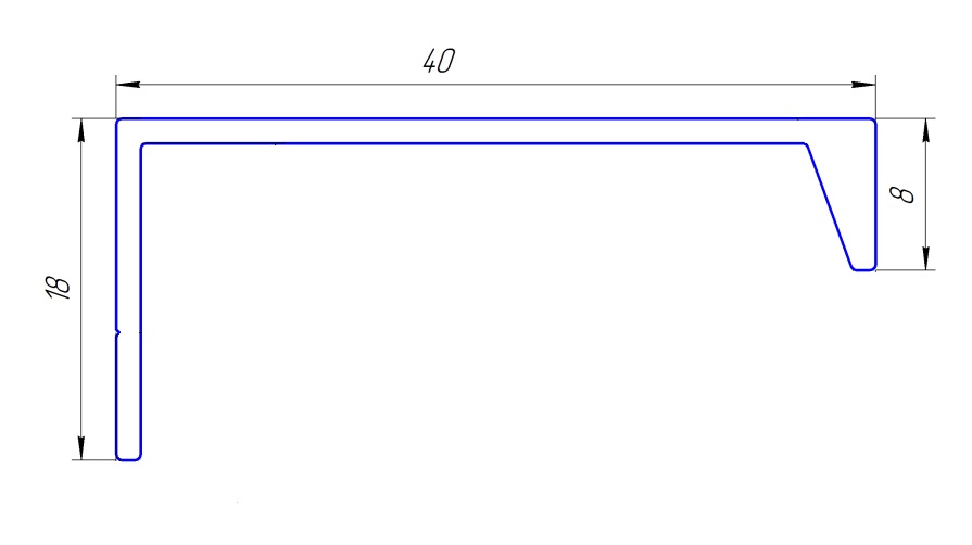 Профиль ручка для фасадов, серия KARE, L=3000 мм, алюминий, черный.. Рис. 2