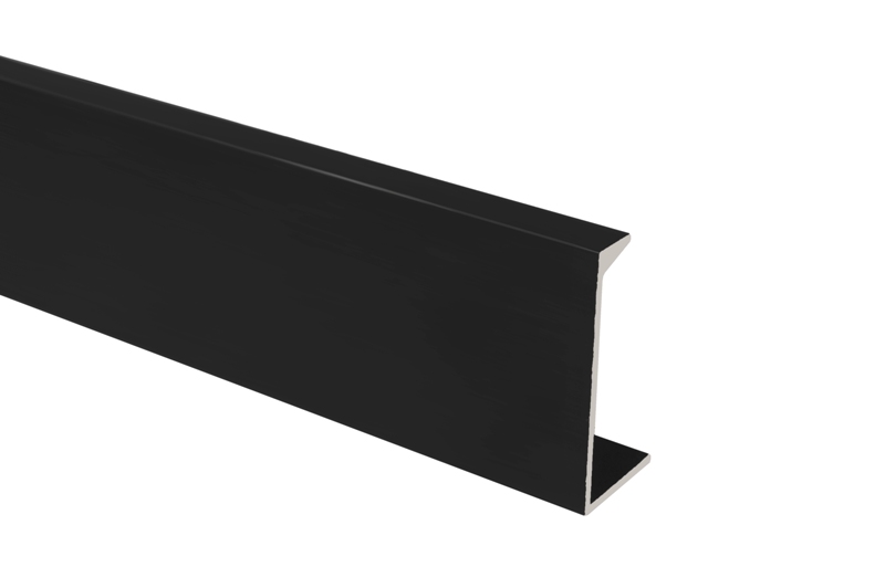 Профиль ручка для фасадов, серия KARE, L=3000 мм, алюминий, черный.