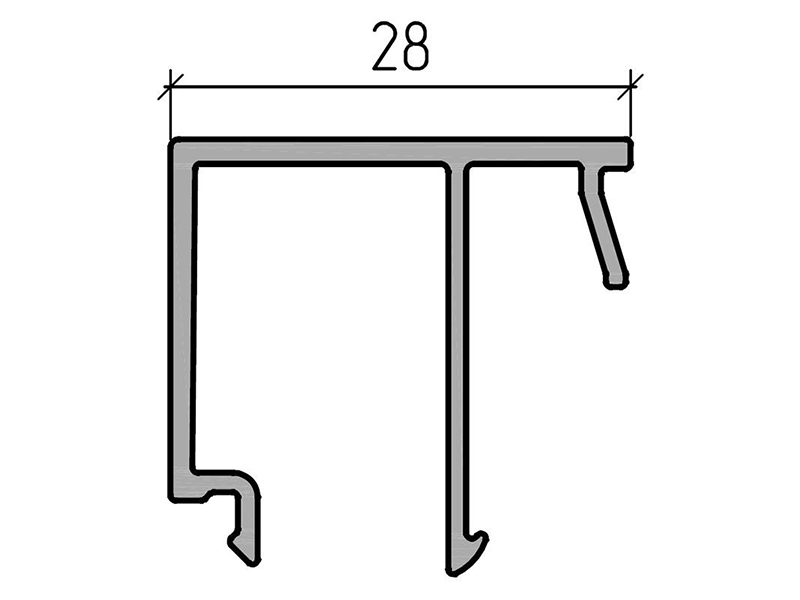 Профиль штапика 28мм (6,5м), RAL9016. Рис. 1