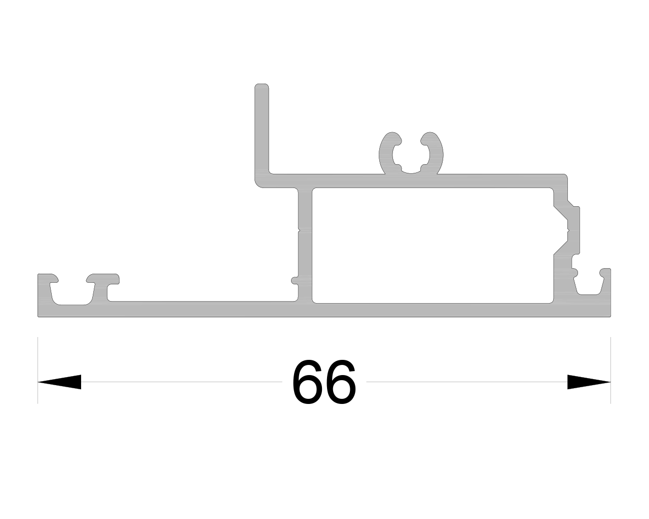 Профиль штульпа Наружный 6м Белый RAL9016. Рис. 1
