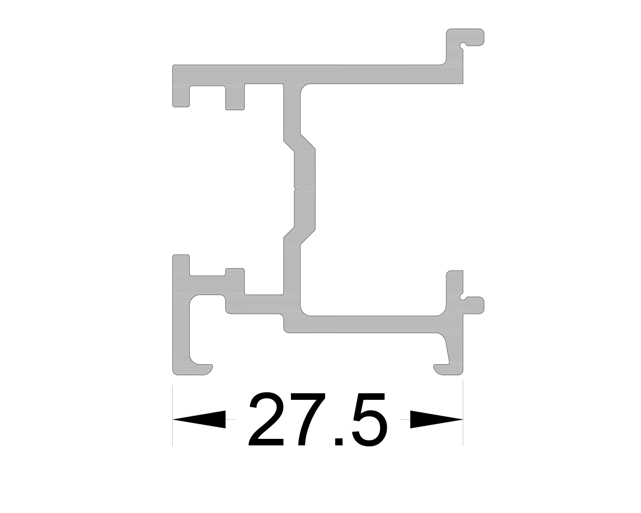 Профиль штульпа внутренний 6м Белый RAL9016