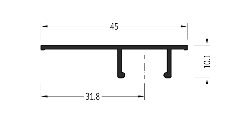 Профиль соединительный С45, АЛЮСТАРТ, алю.. Рис. 1
