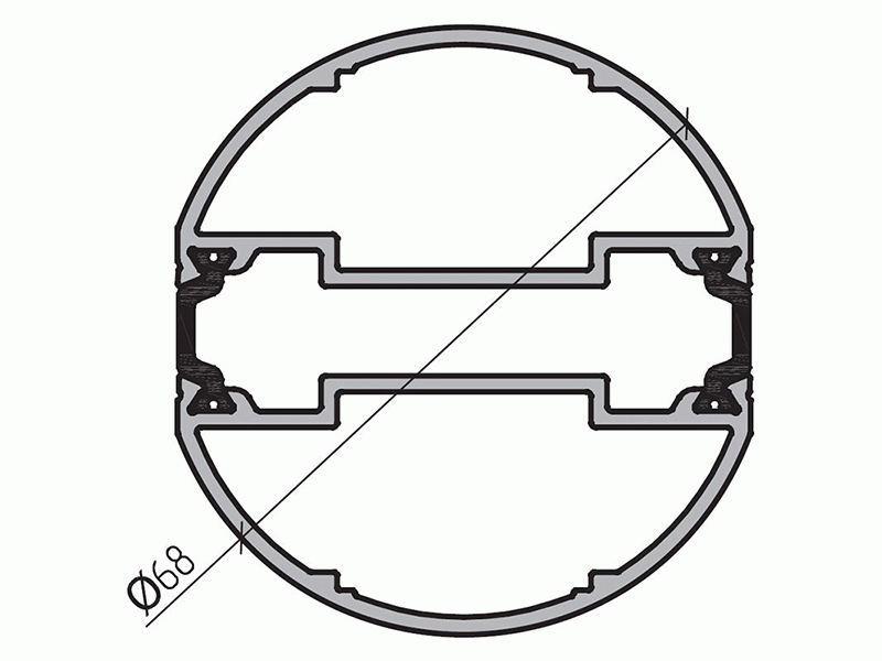 Профиль соединителя (6,5м), RAL9016. Рис. 1