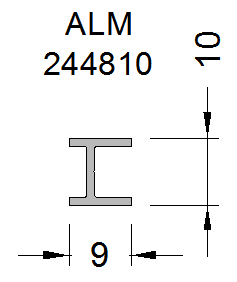 Профиль стыковочный ALUMARK 6м Неокрашенный. Рис. 1