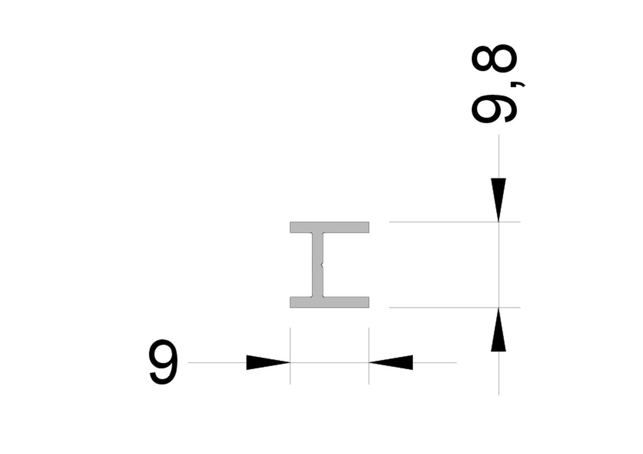 Профиль стыковочный ALUMARK 6м Неокрашенный. Рис. 2