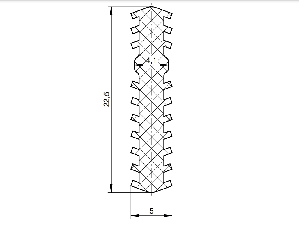 Профиль стыковочный DEVENTER, длина 2050 мм, ТЭП, черный RAL 9004. Рис. 2