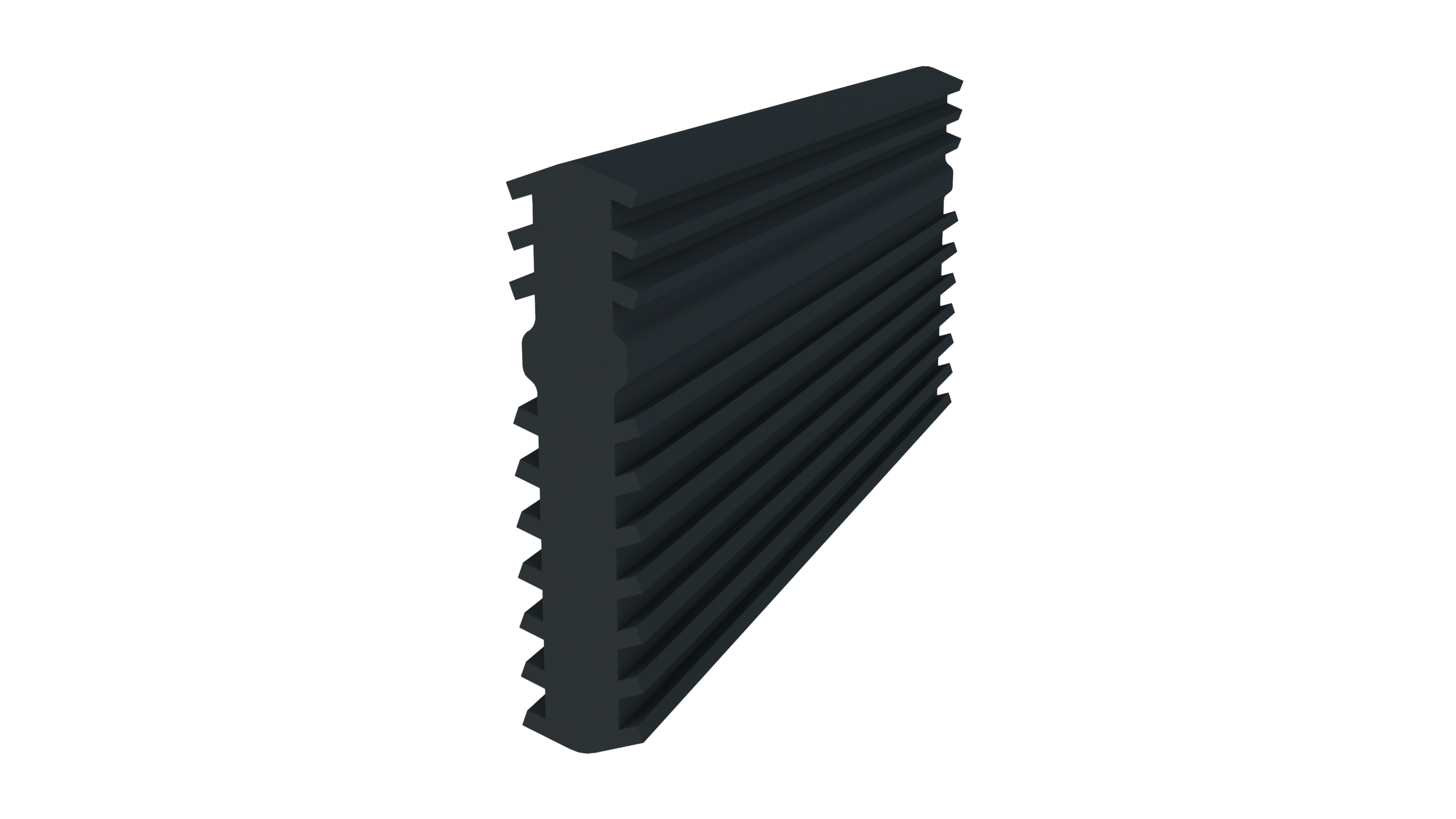 Профиль стыковочный DEVENTER, длина 2050 мм, ТЭП, черный RAL 9004. Рис. 1