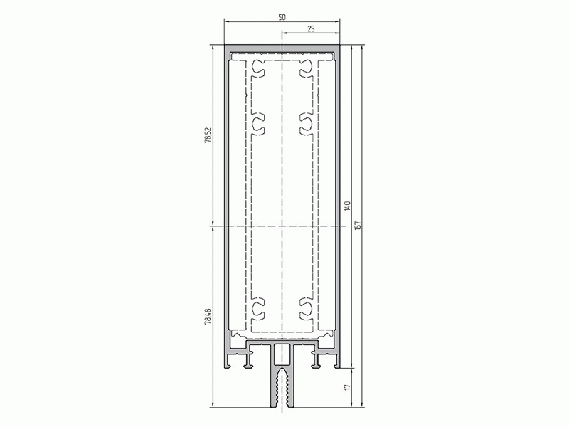 Профиль стойки 140мм (6,8м), RAL9016. Рис. 1