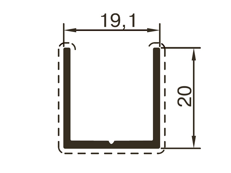 Профиль стойки 6м., RAL9016. Рис. 1