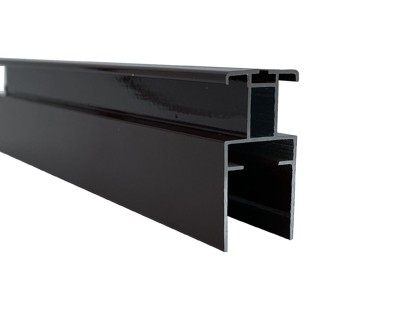 Профиль створки алюминиевый широкой серии 28мм, серый Антрацит RAL7016, 6м. Рис. 1