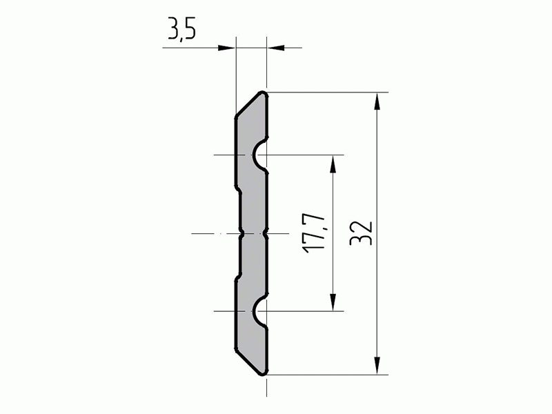 Профиль сухарный 32мм (3,4 м). Рис. 1