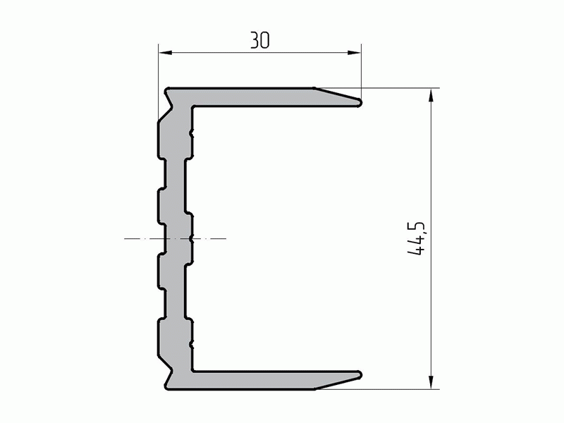 Профиль сухарный под ригель (6,8м)