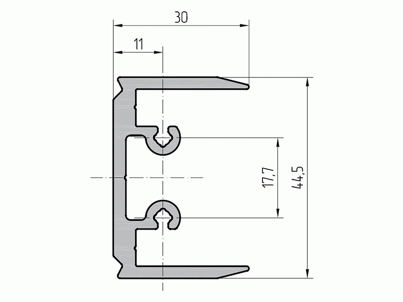 Профиль сухарный под ригель (6,8м). Рис. 1