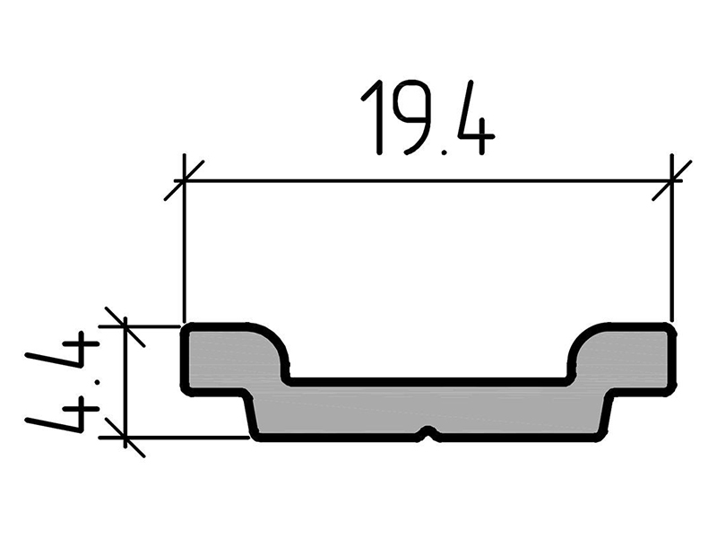 Профиль тяги (6,5м), неокрас. Рис. 1