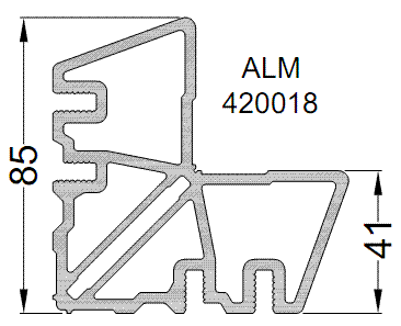 Профиль углового сухаря ALUMARK, 3м 41мм 3м неокрашенный. Рис. 1