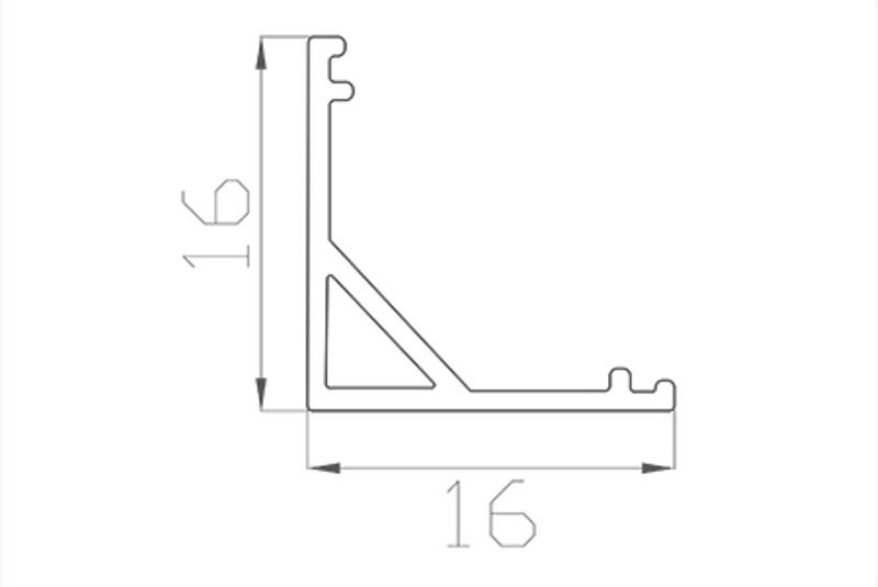 Профиль угловой УП-1, 16х16 мм, L-2000. Рис. 2