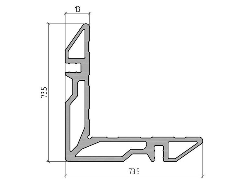 Профиль угловой обжимной, 13мм (3,25м). Рис. 1 Профиль угловой обжимной, 13мм (3,25м). Рис. 1