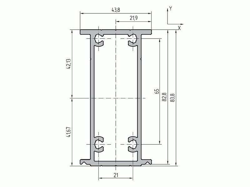 Профиль усиливающий 83,8мм (6,8м). Рис. 1 Профиль усиливающий 83,8мм (6,8м). Рис. 1
