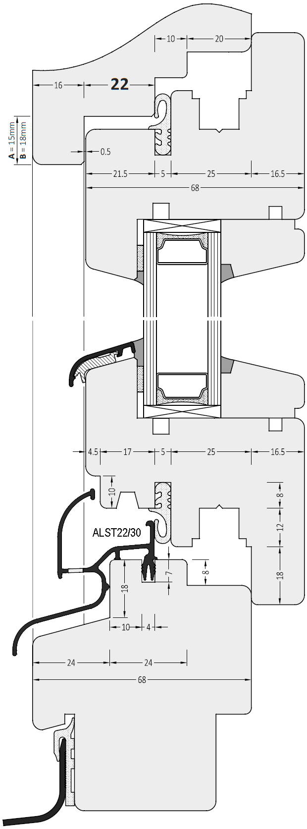 Профиль водоотв., АЛЮСТАРТ (N22/30), алю.. Рис. 3