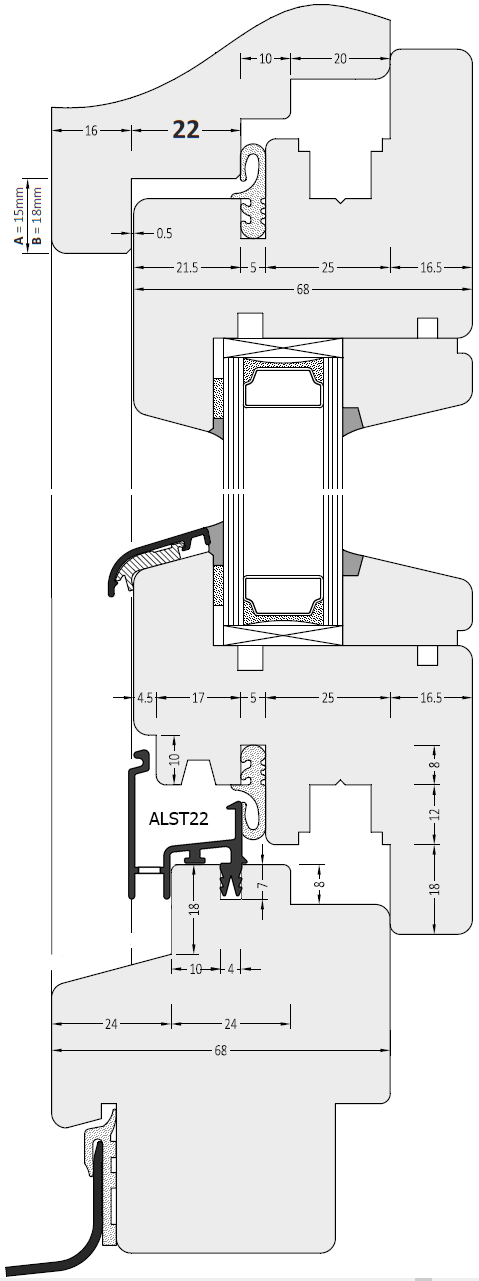 Профиль водоотводный АЛЮСТАРТ, алюминий, неокрашенный. Рис. 3