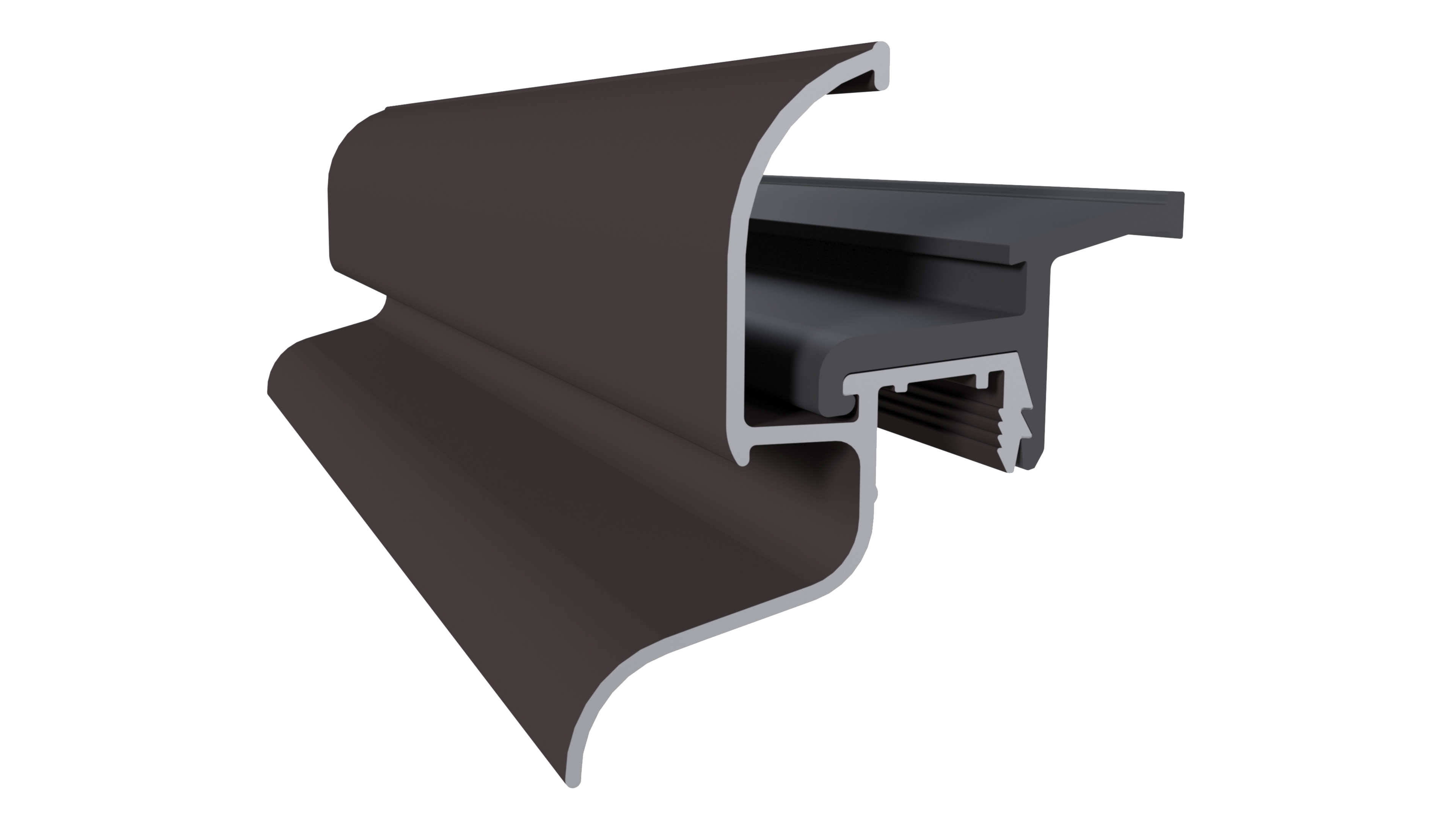 Профиль водоотводный АЛЮСТАРТ, алюминий, RAL 8019. Рис. 1