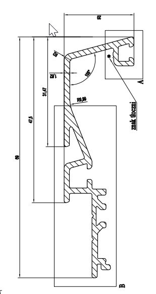 Профиль водоотводный АЛЮСТАРТ, алюминий, анод. серебро. Рис. 1