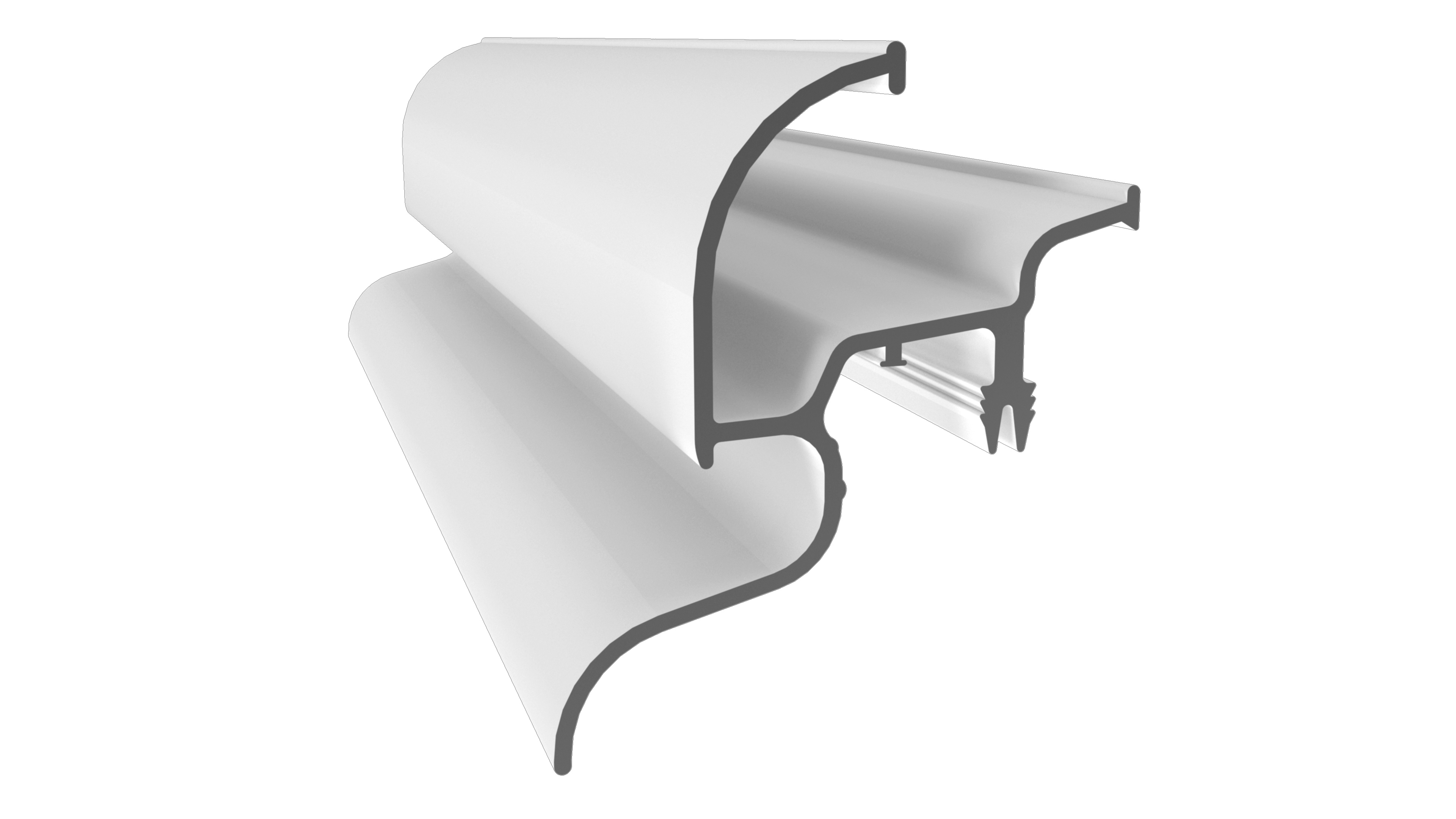 Профиль водоотводный АЛЮСТАРТ, алюминий, белый. Рис. 1