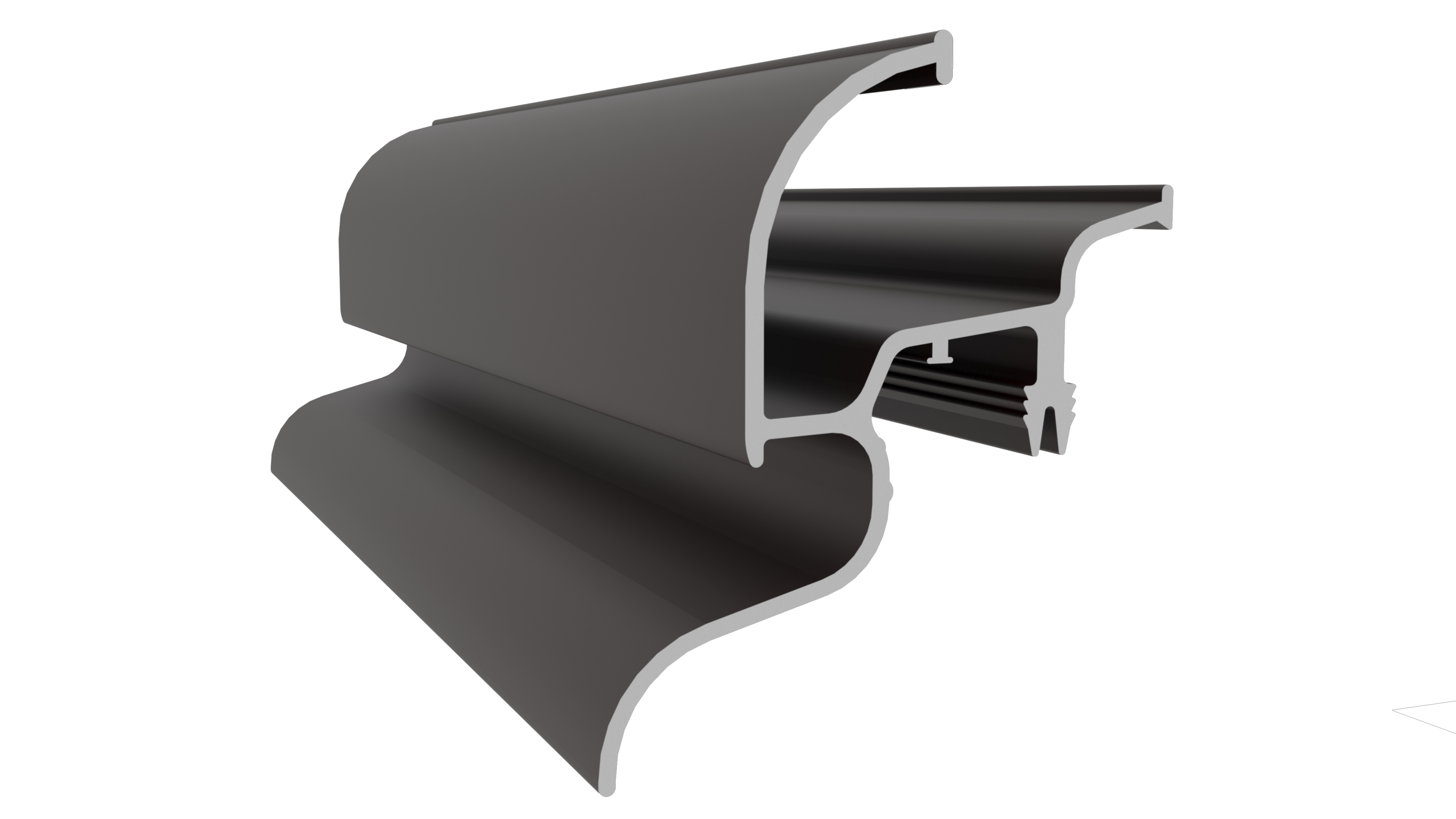 Профиль водоотводный АЛЮСТАРТ, алюминий, темная бронза. Рис. 1