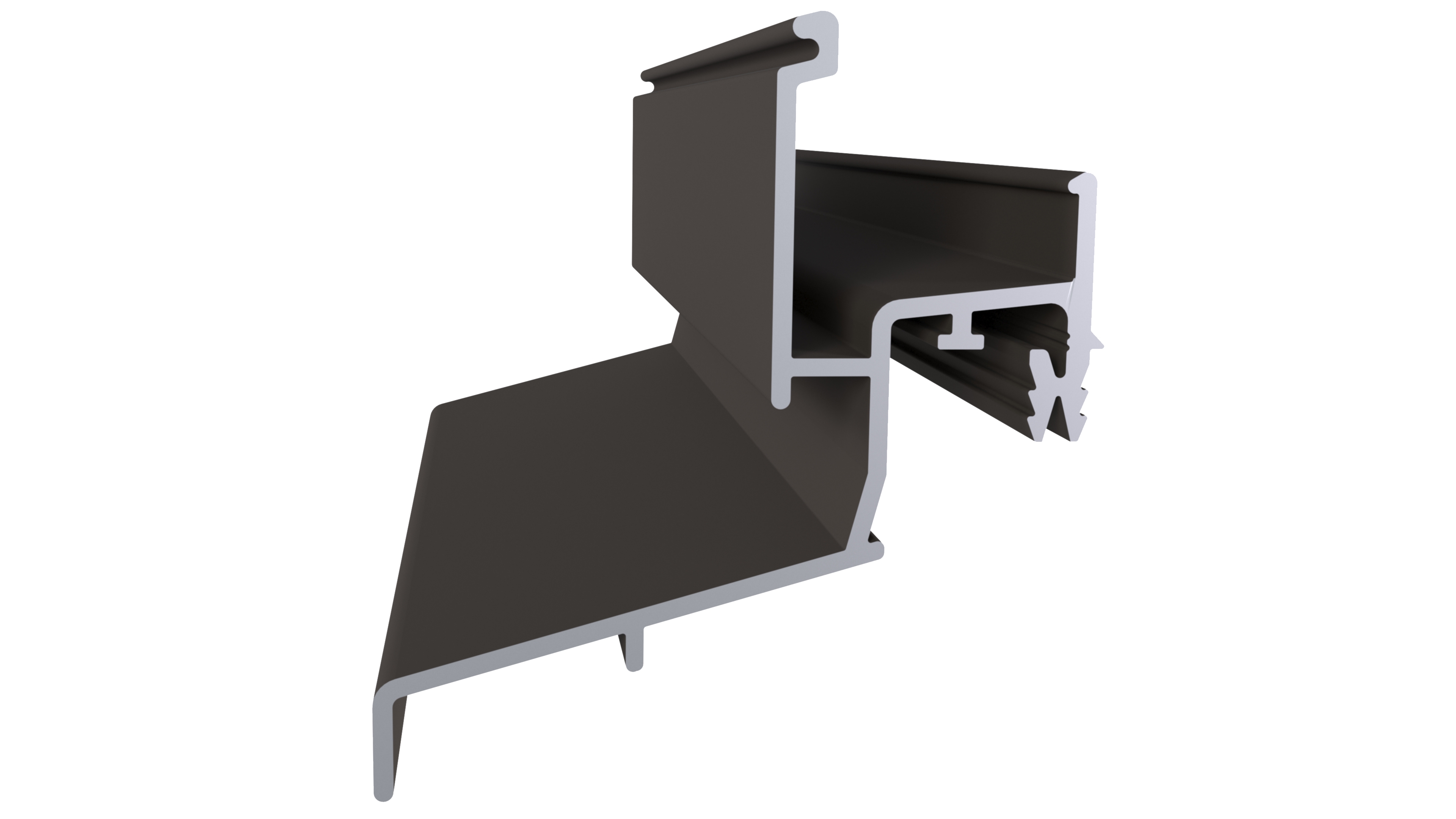 Профиль водоотводный АЛЮСТАРТ, алюминий, темная бронза. Рис. 1 Профиль водоотводный АЛЮСТАРТ, алюминий, темная бронза. Рис. 1