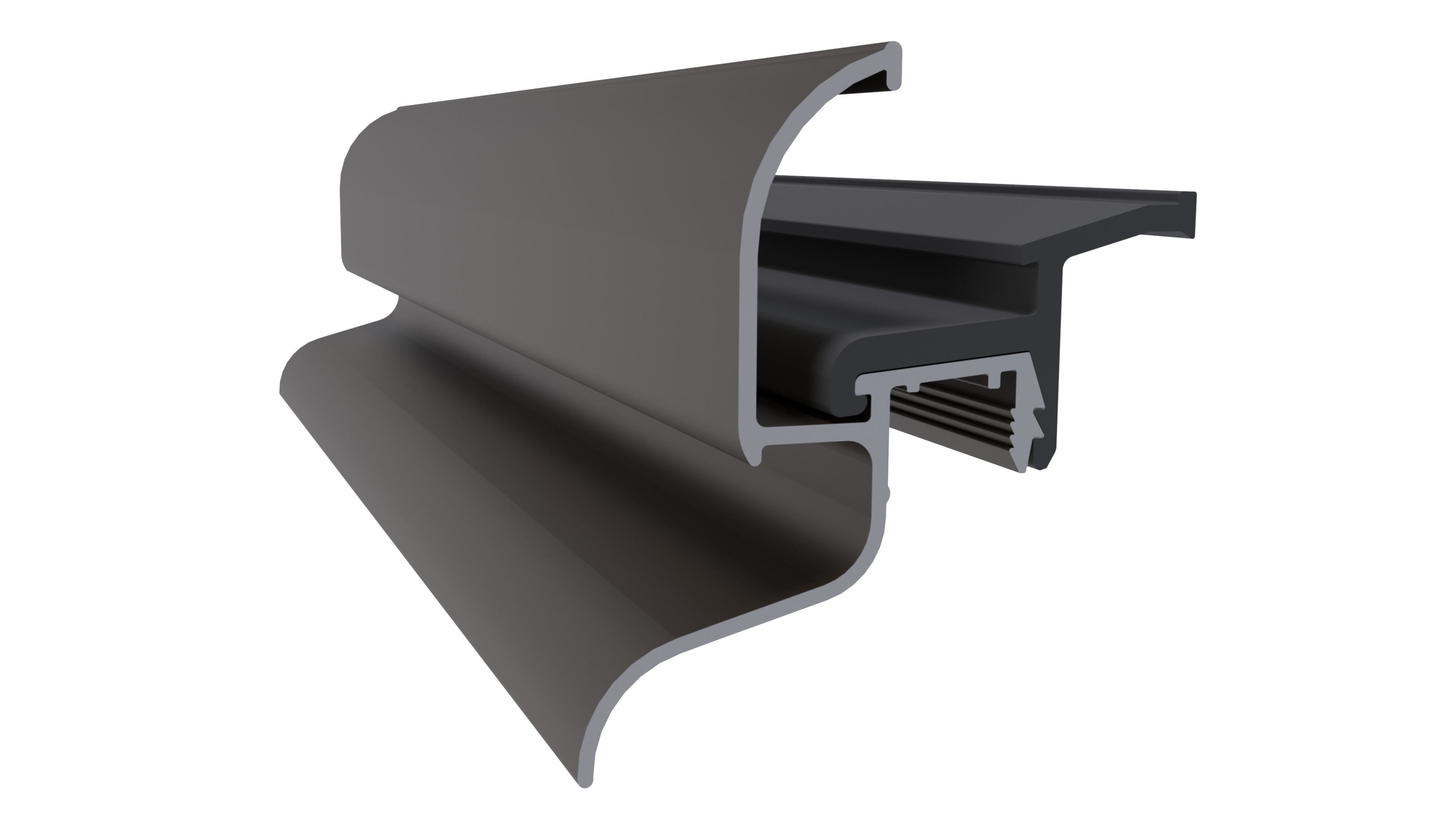 Профиль водоотводный АЛЮСТАРТ, с термовставкой, алюминий, темная бронза. Рис. 1