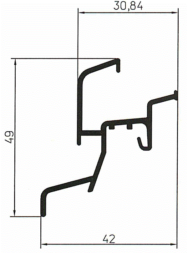 Профиль водоотводный (D22/20), алюминий, коричневый, RAL 8017. Рис. 2