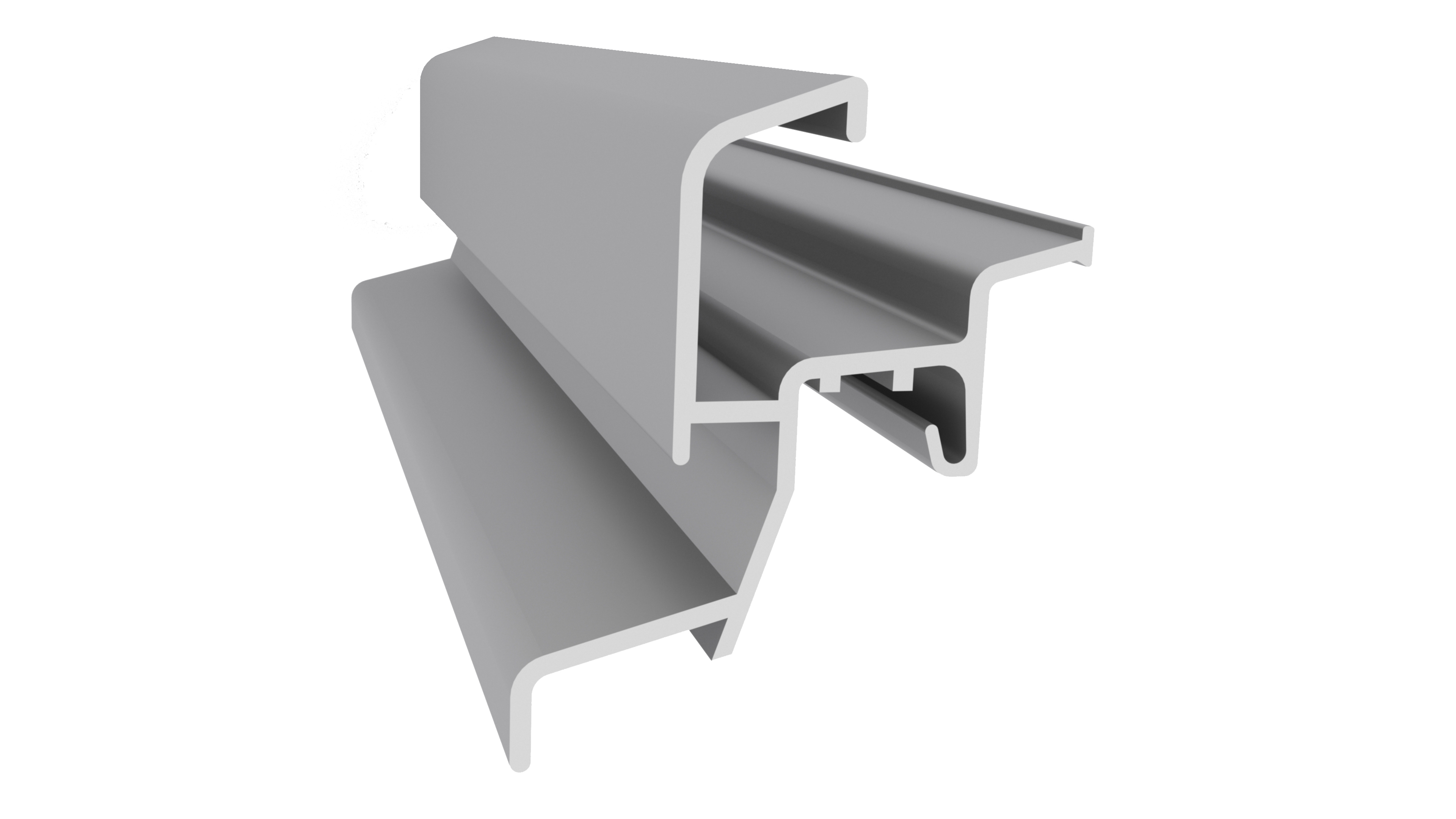 Профиль водоотводный (D22/20) 6м, алюминий, неокрашенный. Рис. 1
